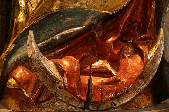 Detail der Mondsichelmadonna